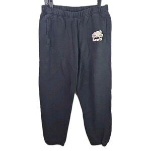Roots Men's Sweat Pants Athletic Running Athletic Black Gym Canada Size M